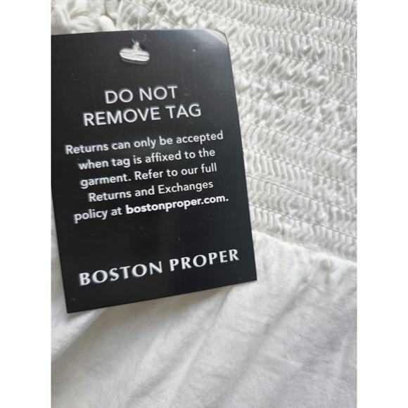 NWT, Boston Proper Women’s Macrame Tiered Tank Dress white, Size Small - Picture 6 of 7